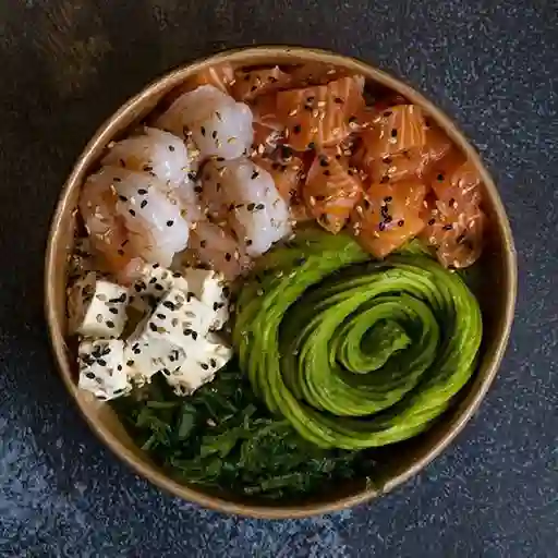 Gohan de Salmón y Camarón