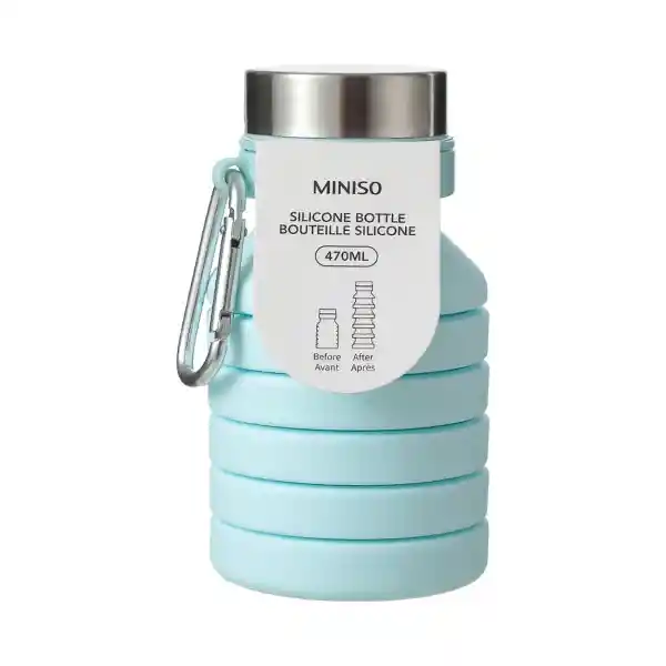 Miniso Vaso de Silicona Plegable Azul