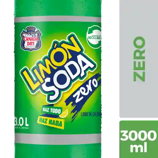 Canada Dry Bebida Limón Soda Zero 3 L