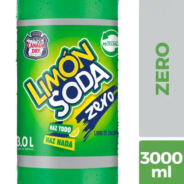 Canada Dry Bebida Limón Soda Zero 3 L