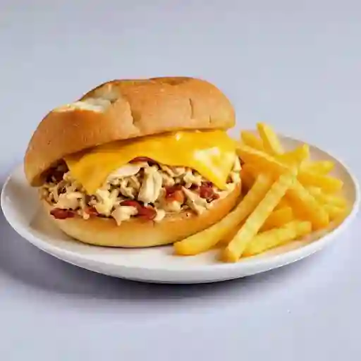 Sandwich De Pulled De Pollo