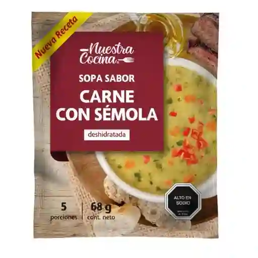 Nuestra Cocina Sopa Carne Sémola