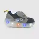 Zapatillas Para Niño Luces Velcro Gris Talla 27 Colloky