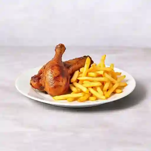 1/4 Pollo Asado Trutro + Papas Fritas