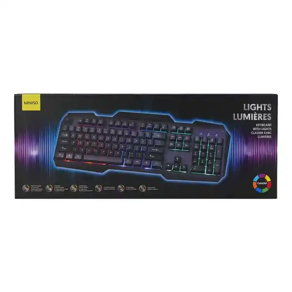 Miniso Teclado Rgb Para Gaming 9 Negro Modelo A8