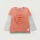 Polera Doble Manga Sandia de Niño Talla 6M Opaline