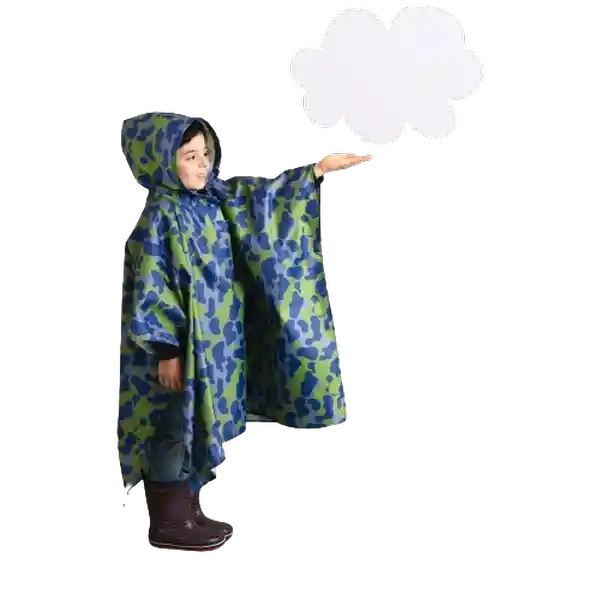 Impermeable Infantil Tipo Poncho Diseño de Manchas Talla 6-9