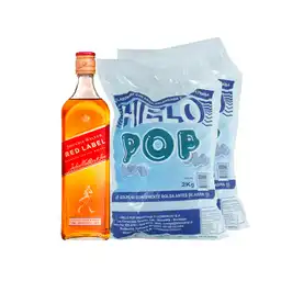 Combo Johnnie Walker Whisky Escoces Red Label Pop Hielo