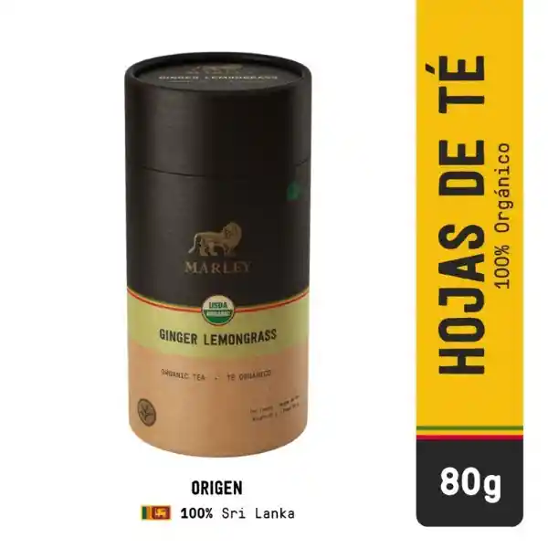 Marley té Verde Orgánico Ginger Lemongrass en Hojas