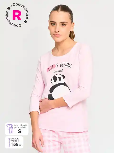 Index Top Print Atp Rosado XL 3/4 V26