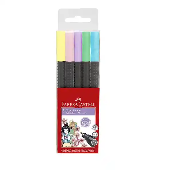 Faber Castell Marcadores Grip Finepen Pastel