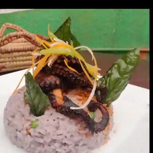 Arroz Al Olivar con Pulpo a la Parrilla