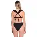 Trikini Con Vuelos Negro Talla S Samia