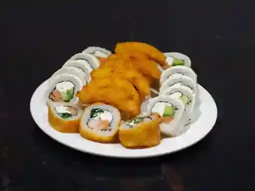Combo 1 Roll 20 Cortes Camarones Apanados.
