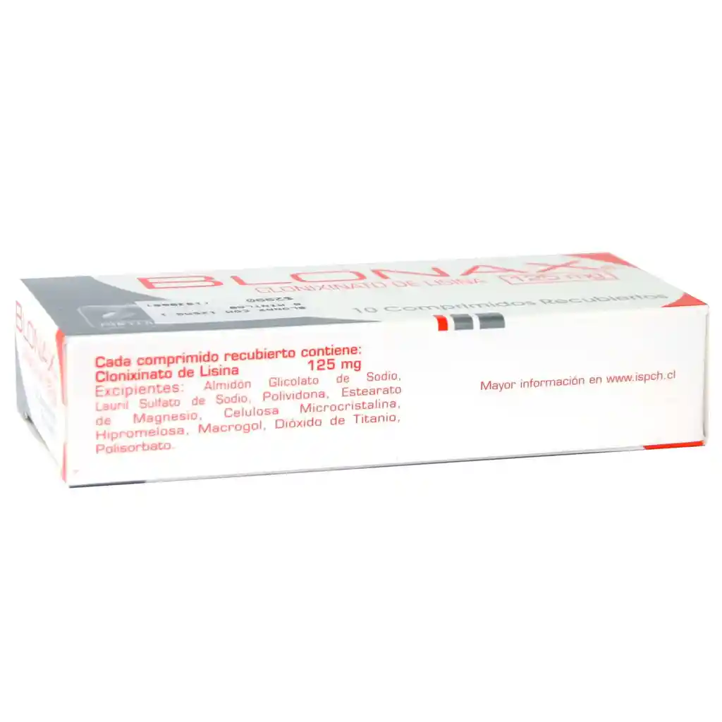 Clonixinato Blonax De Lisina 125 Mg X 10 Unidades