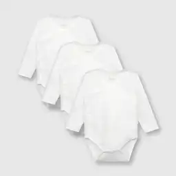 Pack Body de Algodón de Bebé Unisex Blanco Talla 6/9M Colloky