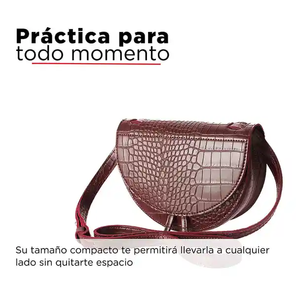 Bolso Crossbody Con Estampado de Cocodrilo Retro Rojo Miniso