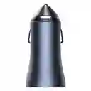 Baseus Cargador Doble Rápido Auto Pro USB + Tipo C 40W Gris