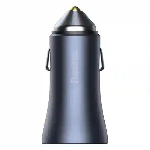 Baseus Cargador Doble Rápido Auto Pro USB + Tipo C 40W Gris