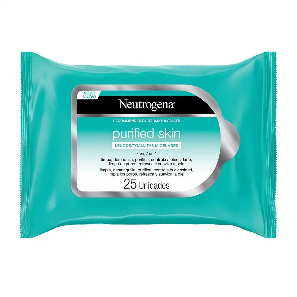 Neutrogena Toallita Desmaquillante Purified 25Un