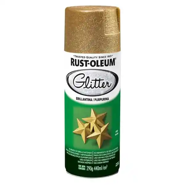 Pintura en Aerosol Glitter Brillantina Oro 290 g