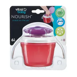 Vital Baby Bowl Para Snacks y Colaciones Rosa