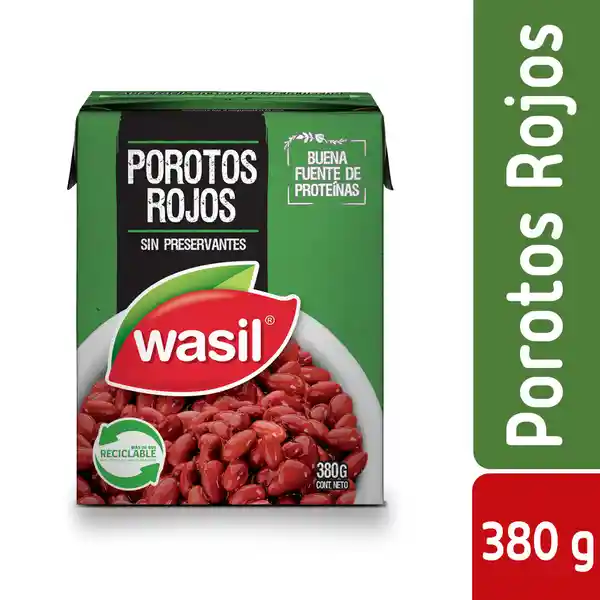 Wasil Porotos Rojos Listos para Consumir Fuente de Proteína 