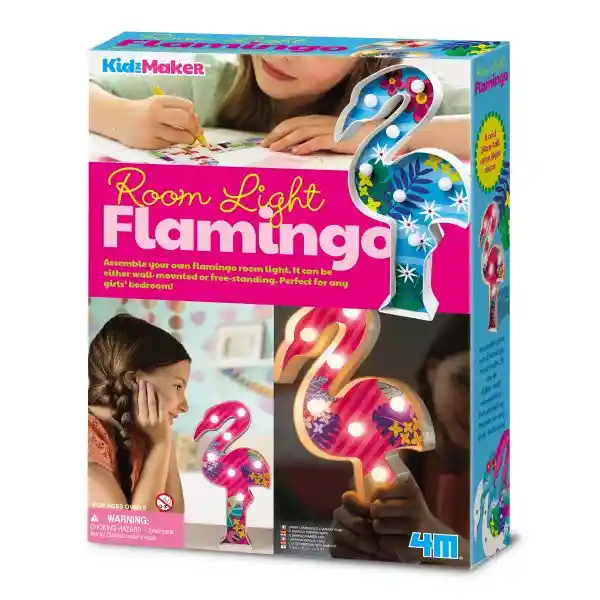 4M-KidzMaker Set Creativo Luz de Mesa Flamingo