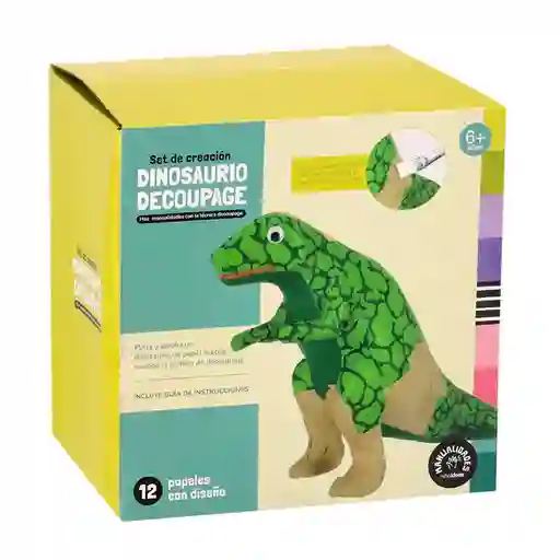 Juego Didactico Creación de Dinosaurio Con Decoupage