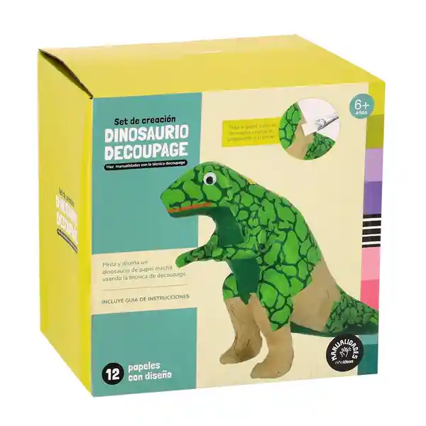 Juego Didactico Creación de Dinosaurio Con Decoupage