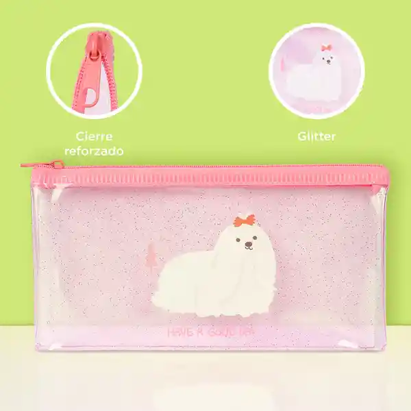 Lapicera Diseño Cachorra Rosa Miniso