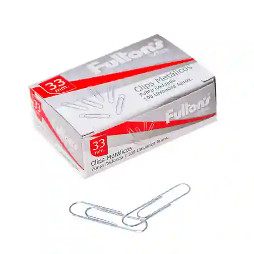 Fultons Clip Redondo Cromado Metálico 33 mm N 1