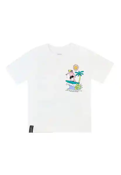 Polera Holiday Boys Blanco Talla 10 - 236