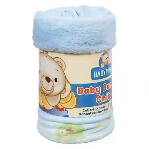 Baby Mink Baby Frazada Bombon Chico Azul