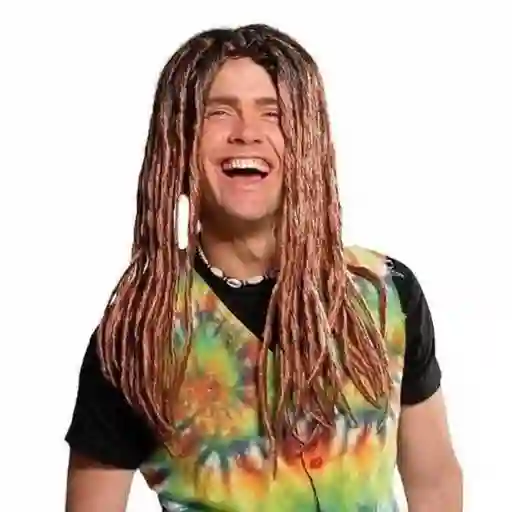Peluca Rasta Castaña