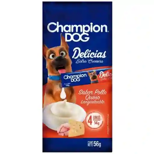 Champion Dog Salsa Cremosa Para Perro Delicias Pollo Queso