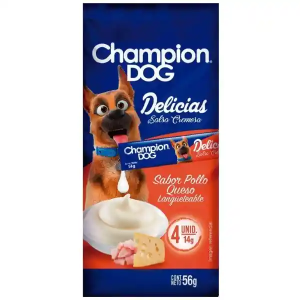 Champion Dog Salsa Cremosa Para Perro Delicias Pollo Queso