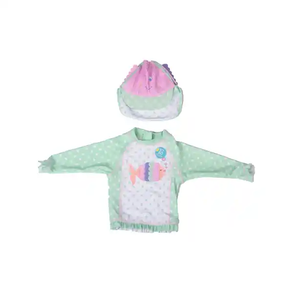 Traje de baño Bebe Niña Verde Pillin 6 M