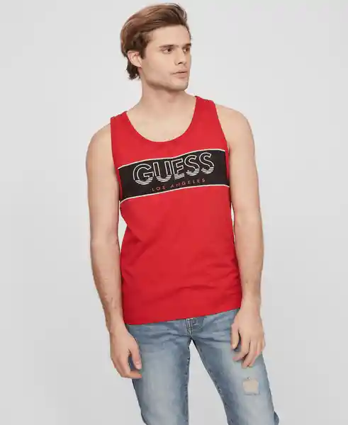 Polera Manga Sisa Dickenson Tank Rojo Talla S Guess