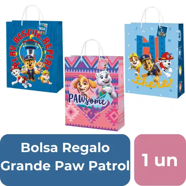 Paw Patrol Bolsa Regalo Grande 36 x 26 x 12 cm