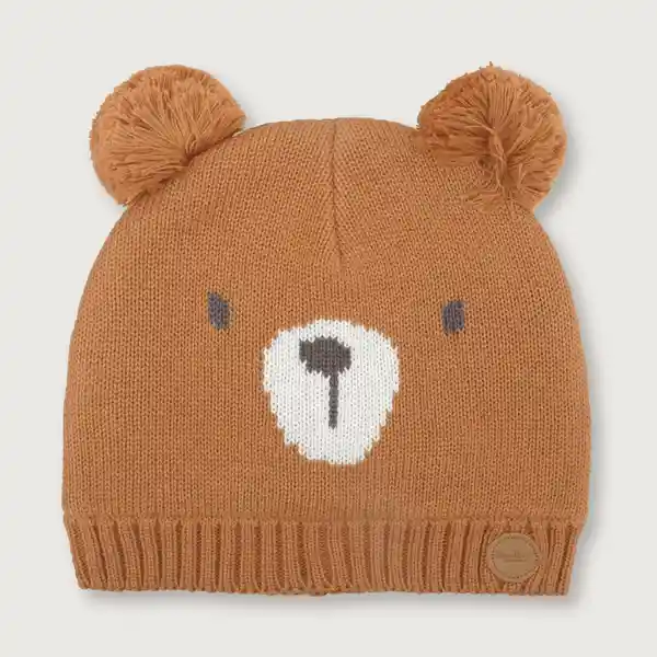 Gorro Cara Osito de Niño Café Talla M Opaline