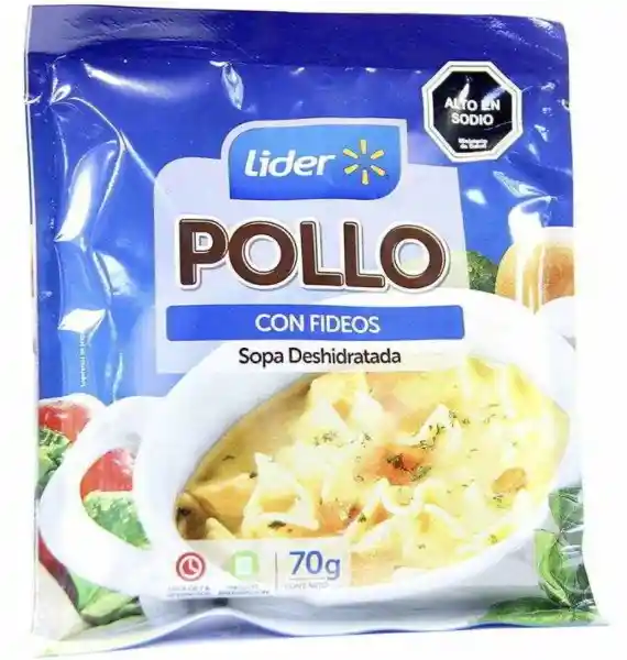 Sopa Deshidratada Pollo Con Fideos Líder