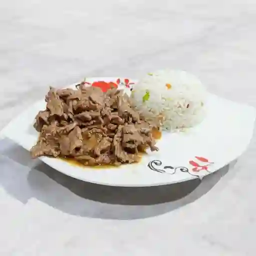 Carne sola con arroz