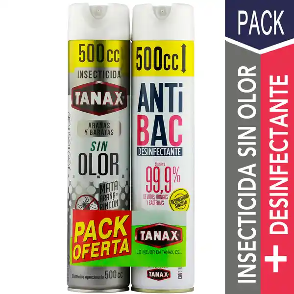 Tanax Pack Insecticida Sin Olor + Antibacterial Lavanda