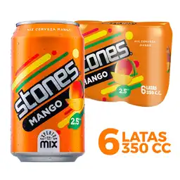 Stones Cerveza Sabor a Mango Lata 6 x 350 cc