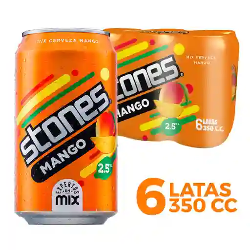 Stones Cerveza Sabor a Mango Lata 6 x 350 cc