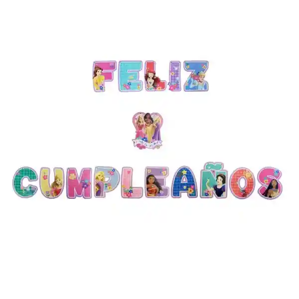 Guirnalda Feliz Cumpleaños Princesas Disney