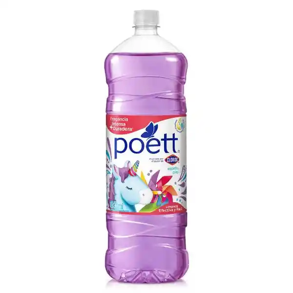Limpiador Desinfectante de Pisos Poett Espíritu Play (Botella) 1800 ml