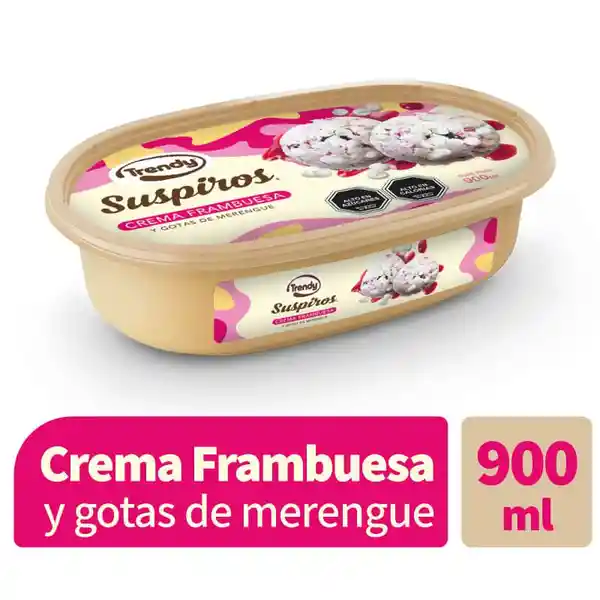 Trendy Helado Suspiros Sabor Crema Frambuesa