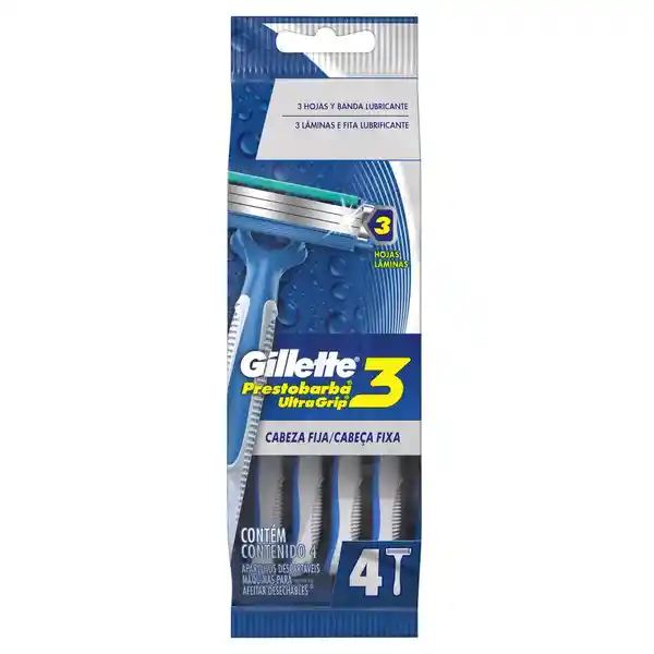 Gillette Máquina Para Afeitar Prestobarba Ultragrip Desechable